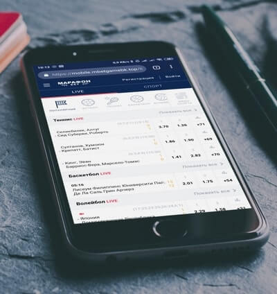Iphone приложение Марафон (Marathonbet)
