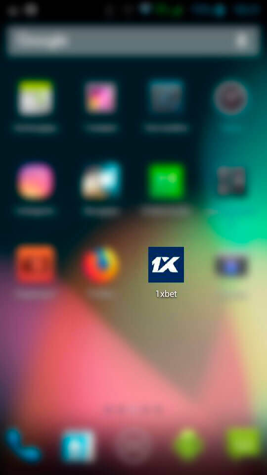 установленное приложение 1XBet (1Хбет) через Firefox
