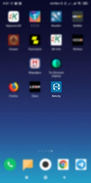 установленное приложение Бетсити (Betcity) через Firefox