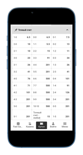 Точный счёт любой другой