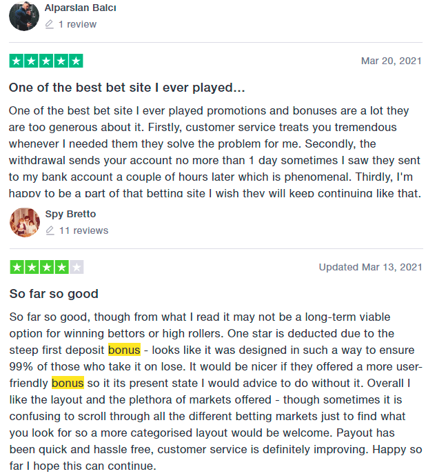 Отзывы о бонусах БК 10Bet