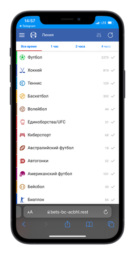 Букмекер Betcity линия