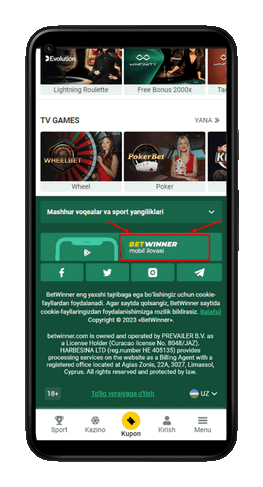 Betwinner app