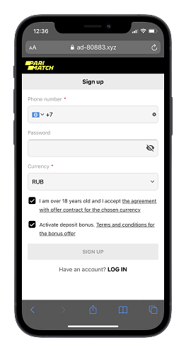 Букмекер Париматч регистрация